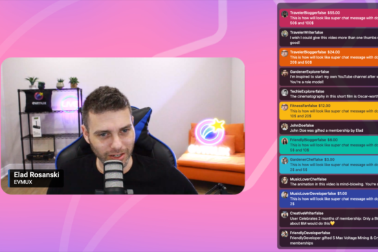 live streaming chat widget